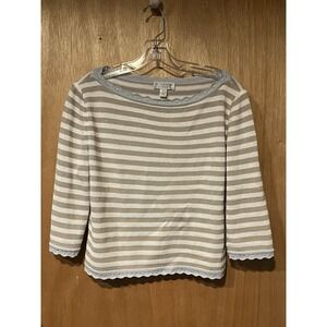 St John By Marie Gray Medium  Sweater Wool Blend Knit